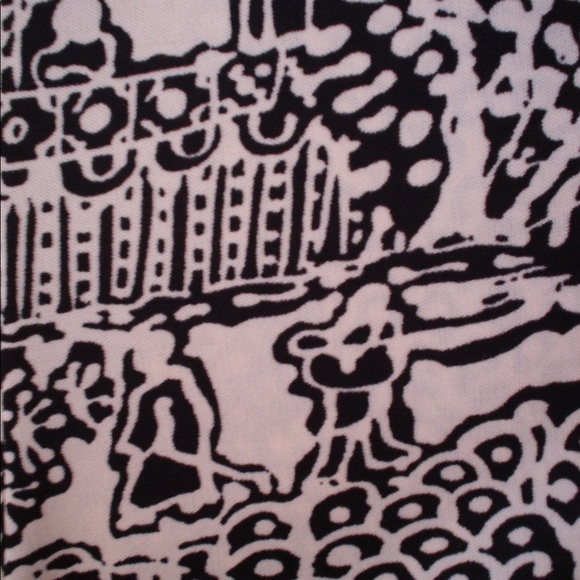 Vintage Designer Black Novelty Print Jersey Dress + Scarf 36 - Picture 8 of 16